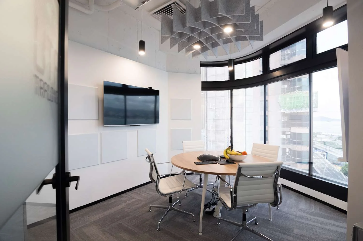 Completed Hong Kong meeting room with integrated technology