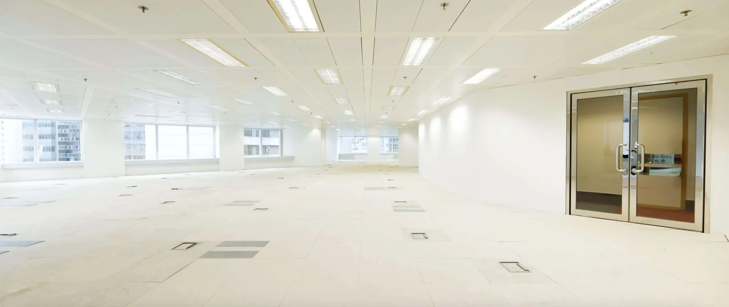 Vacant commercial office floor restored to a clean handover-ready condition