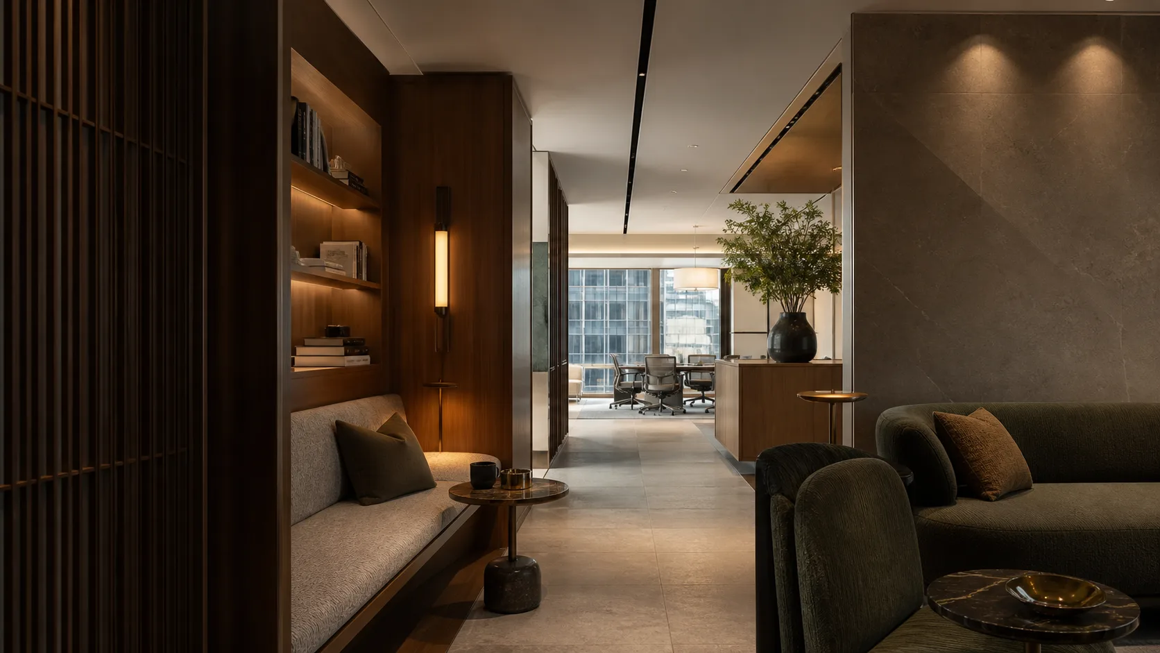Well-maintained Hong Kong office interior with refined finishes and operational workplace settings